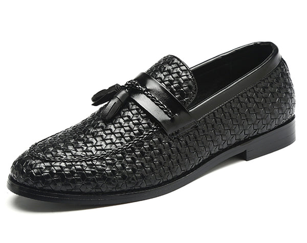 Santimon Men's Woven Tassel Loafers