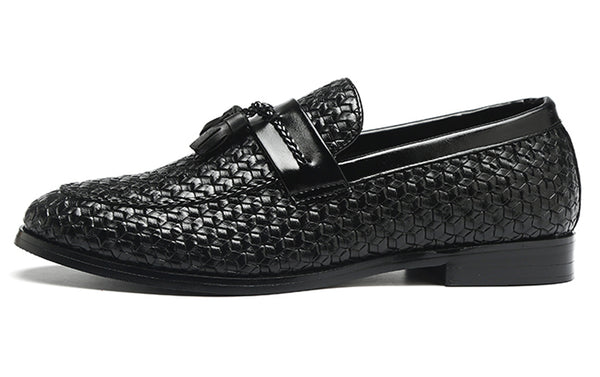 Santimon Men's Woven Tassel Loafers