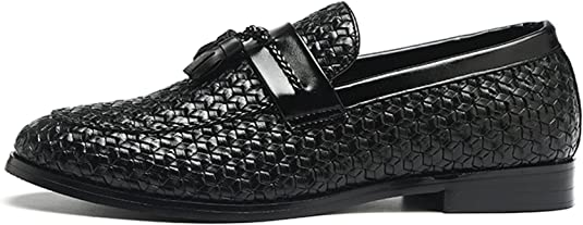 Santimon Men's Woven Tassel Loafers