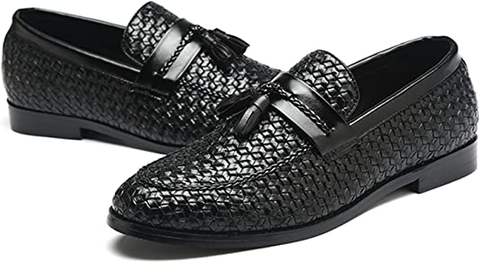 Santimon Men's Woven Tassel Loafers