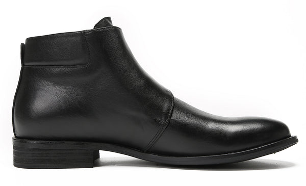 Santimon Mens Casual Buckle Ankle Western Boots