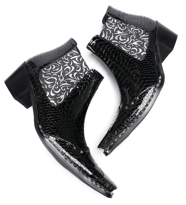 Santimon Mens Casual Party Slip On Western Boots