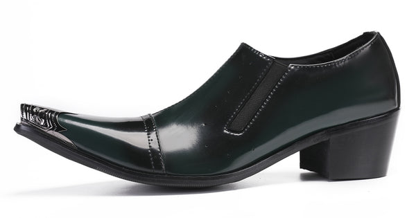 Santimon Mens Casual Shoes Heel Western Loafers