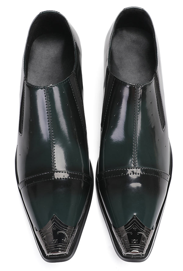 Santimon Mens Casual Shoes Heel Western Loafers