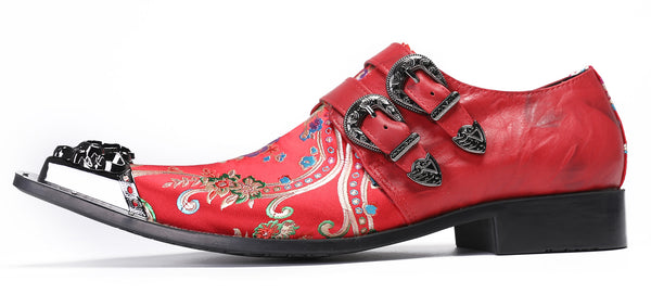 Santimon Mens Casual Slip On Western Loafers