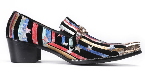 Santimon Mens Disco Party Casual Western Loafers