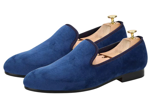 Santimon Mens Prom Dress Velvet Slip On Loafers