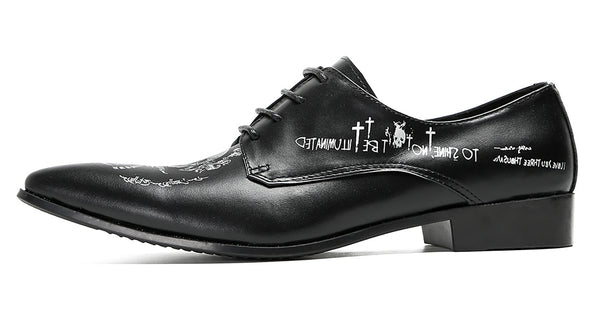 Santimon Mens Skull Halloween Casual Oxfords
