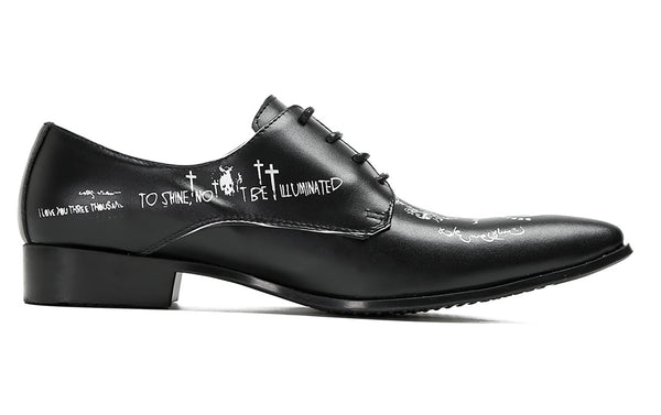 Santimon Mens Skull Halloween Casual Oxfords