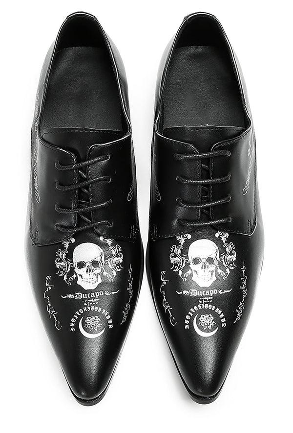 Santimon Mens Skull Halloween Casual Oxfords