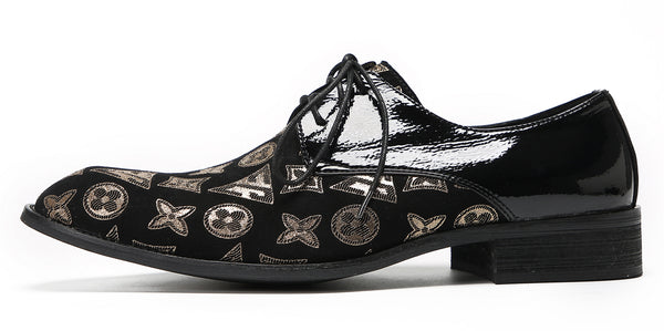 Santimon Mens Two Tone Derby Prom Casual Shoes