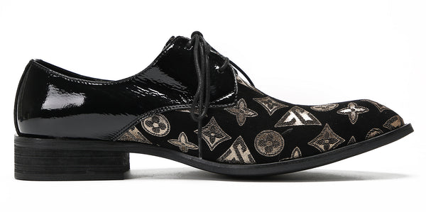 Santimon Mens Two Tone Derby Prom Casual Shoes