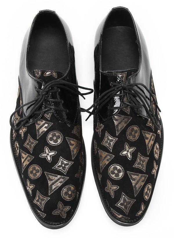 Santimon Mens Two Tone Derby Prom Casual Shoes