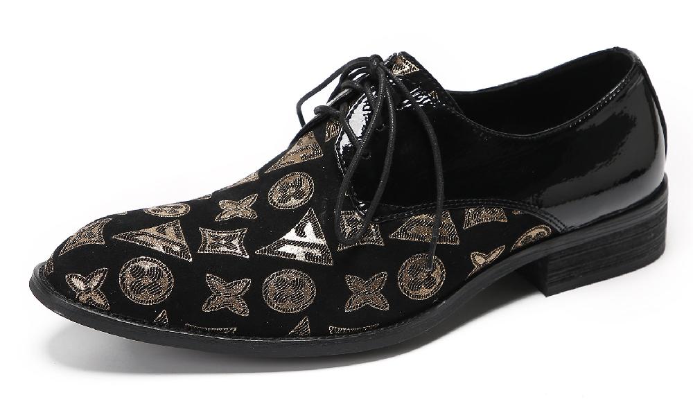 santimon Mens Two Tone Derby Prom Casual Shoes