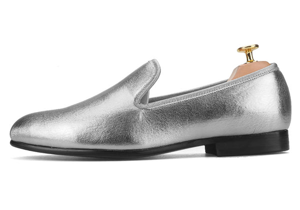 Santimon Mens Velvet Penny Loafers Luxury Shoes