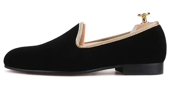 Santimon Mens Velvet Slip On Penny Loafers