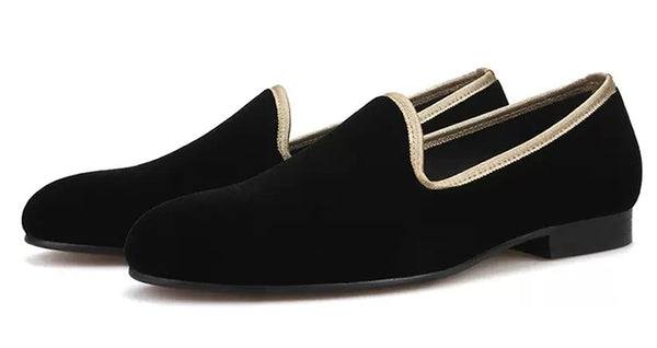 Santimon Mens Velvet Slip On Penny Loafers