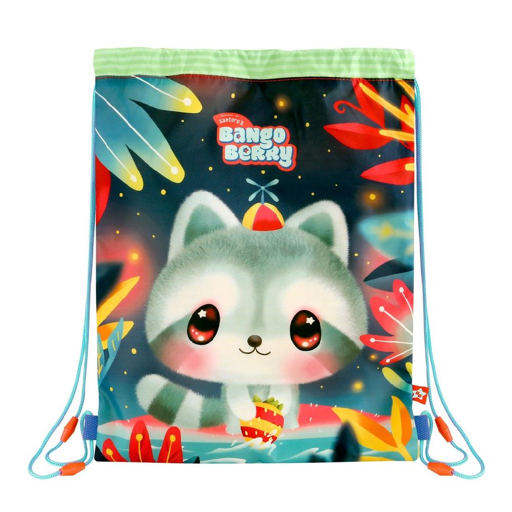 santoro london Bangoberry - Drawstring Bag - Remy Raccoon