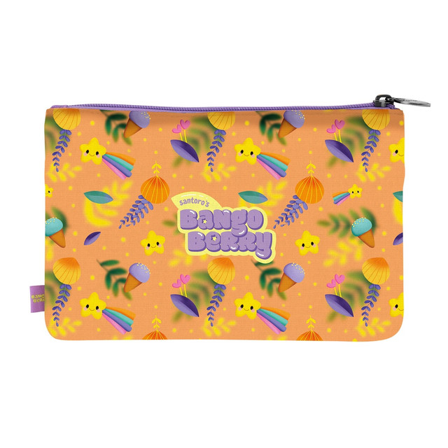 Santoro London Bangoberry - Flat Pencil Case With Pocket - Pally Panda