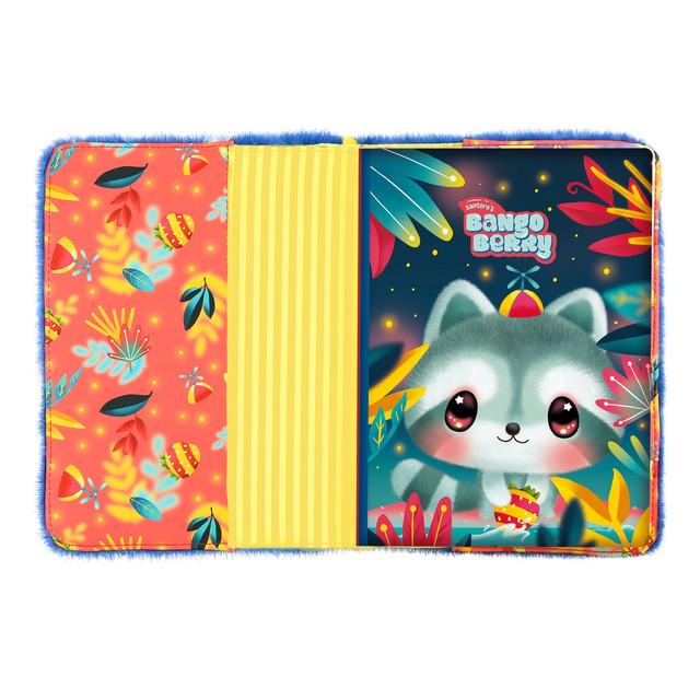 Santoro London Bangoberry - Furry Notebook - Remy Raccoon