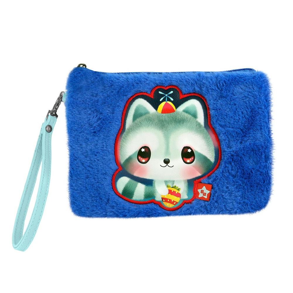 santoro london Bangoberry - Furry Pencil Case - Remy Raccoon