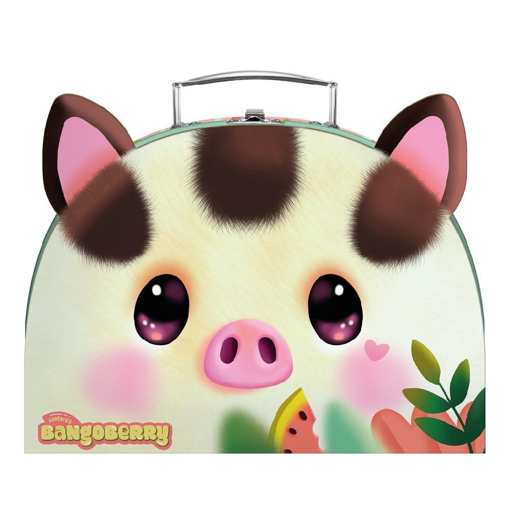 santoro london Bangoberry - Large Suitcase Box - Piggy Pig