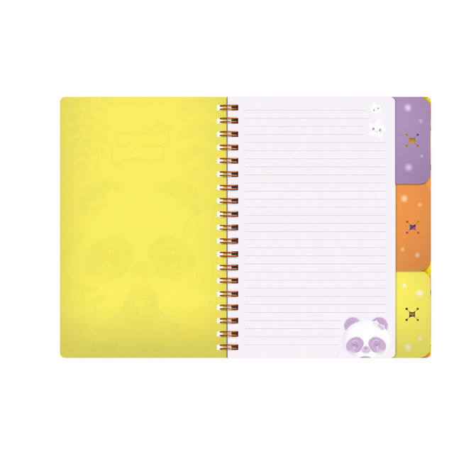 Santoro London Bangoberry - Notebook With Dividers And Bangobobs - Pally Panda