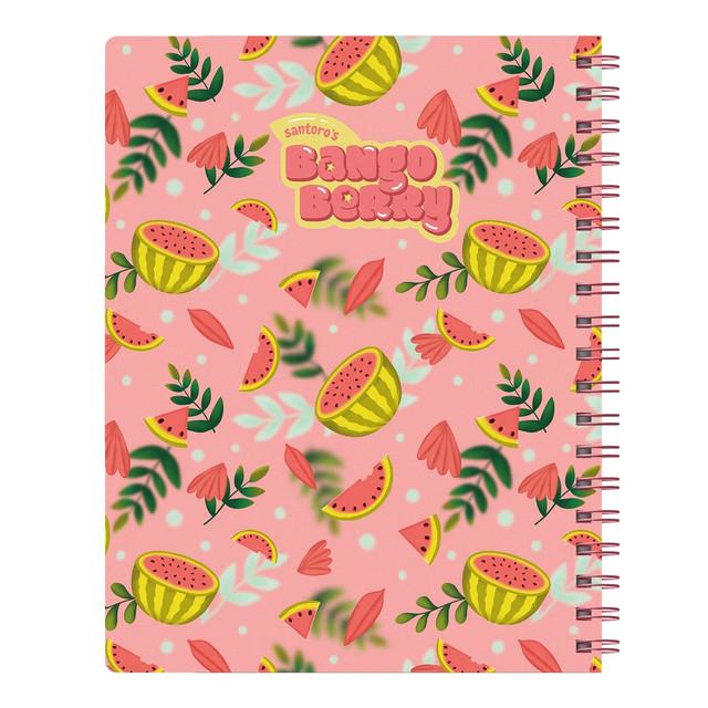 Santoro London Bangoberry - Notebook With Dividers And Bangobobs - Piggy Pig