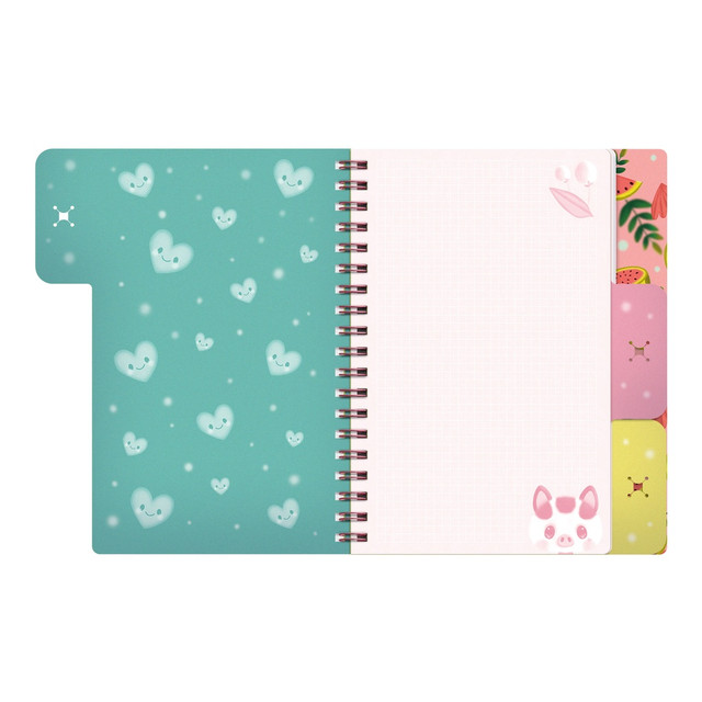 Santoro London Bangoberry - Notebook With Dividers And Bangobobs - Piggy Pig