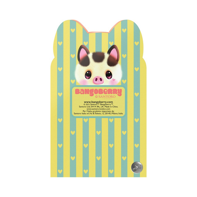 Santoro London Bangoberry - Pocket Notebook - Piggy Pig