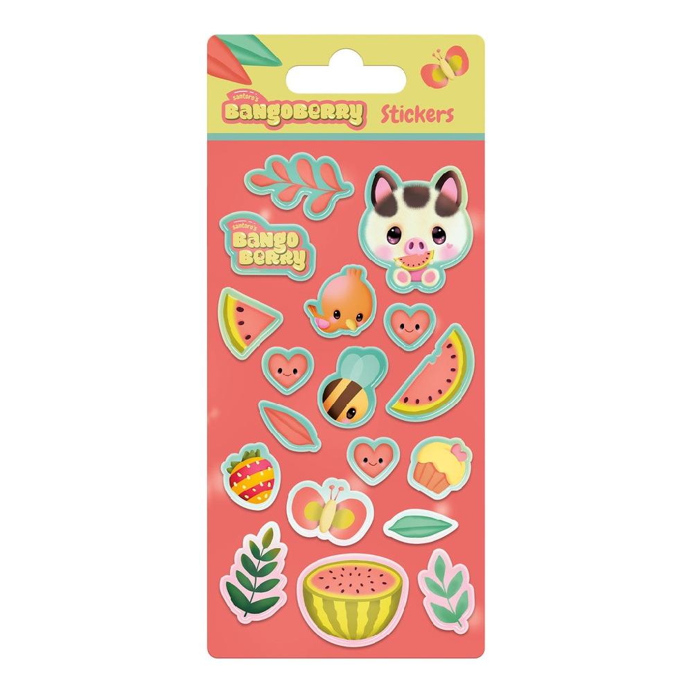 santoro london Bangoberry - Puffy Sticker Pack - Piggy Pig