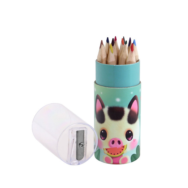 Santoro London Bangoberry - Set Of 12 Colouring Pencils With Sharpener - Piggy Pig