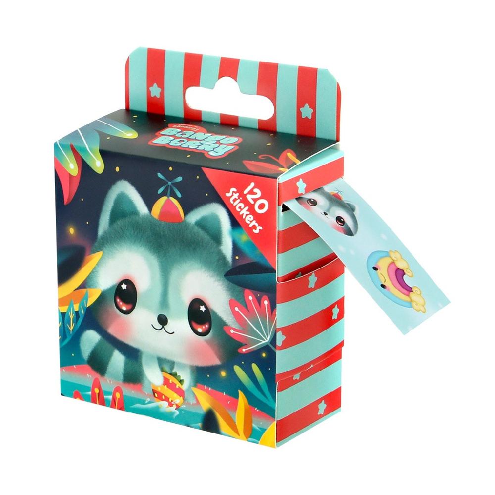 santoro london Bangoberry - Sticker Roll - Remy Raccoon