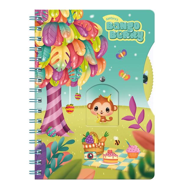 Santoro London Bangoberry - Story Wheel Notebook - Picnic On The Hill