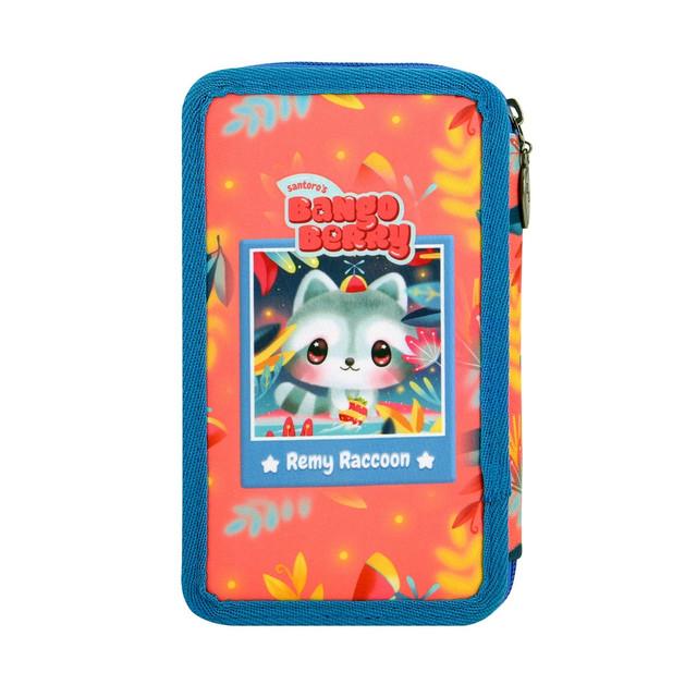 Santoro London Bangoberry - Triple Filled Pencil Case - Remy Raccoon