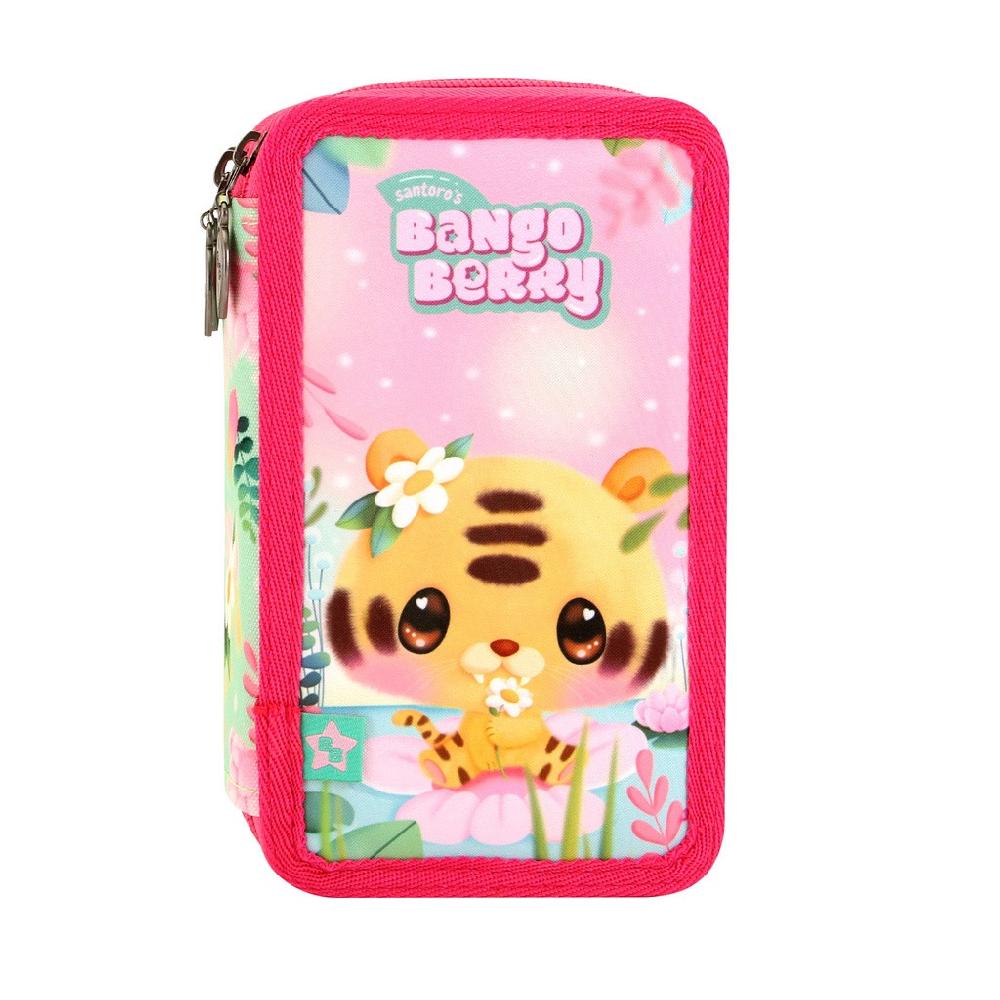 santoro london Bangoberry - Triple Filled Pencil Case - Tiggy Tiger