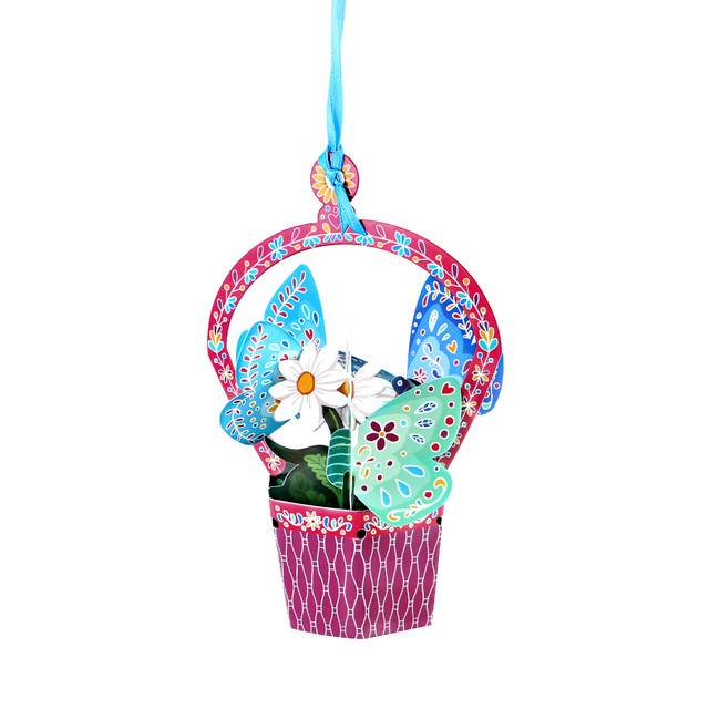 Santoro London Chandeliers Cards - Butterfly Basket - Daisy