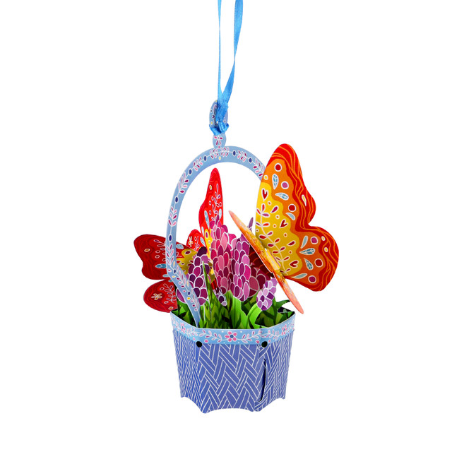 Santoro London Chandeliers Cards - Butterfly Basket - Lavender