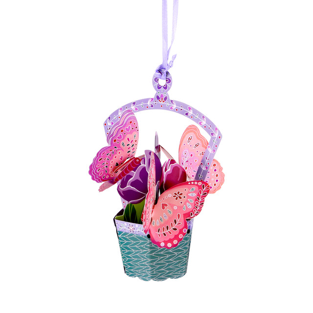 Santoro London Chandeliers Cards - Butterfly Basket - Tulips