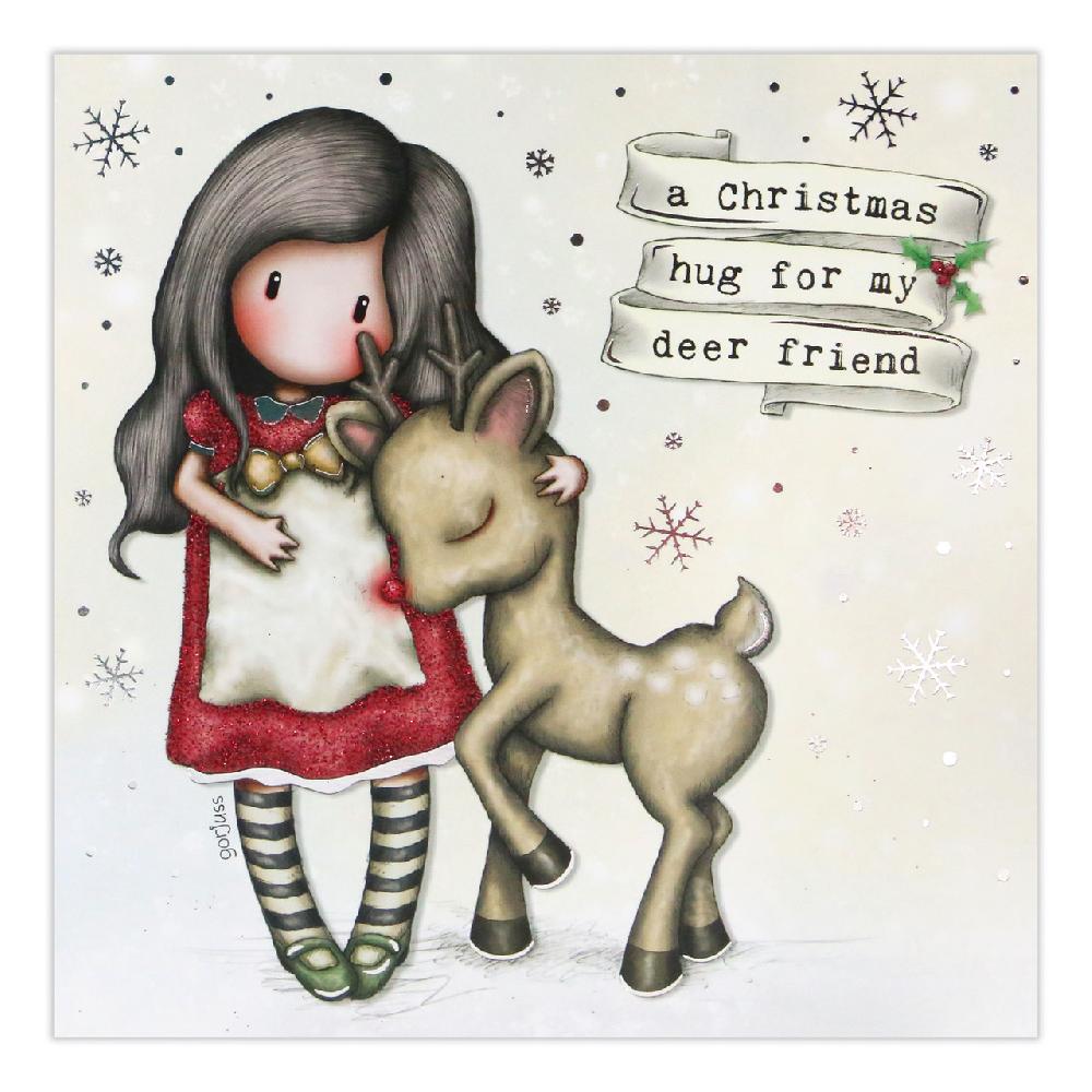 santoro london Gorjuss Christmas Collection - A Christmas Hug For My Deer Friend (Rudolph)