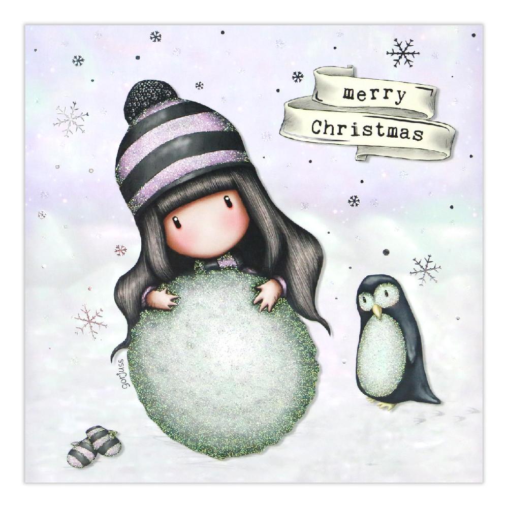 santoro london Gorjuss Christmas Collection - Merry Christmas (Snow Ball)