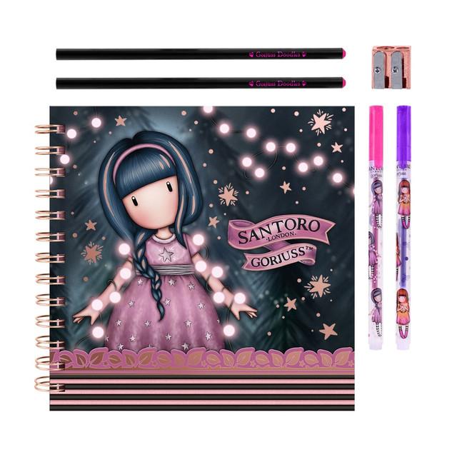 Santoro London Gorjuss - Creative Journal Gift Set - Fairy Dusk