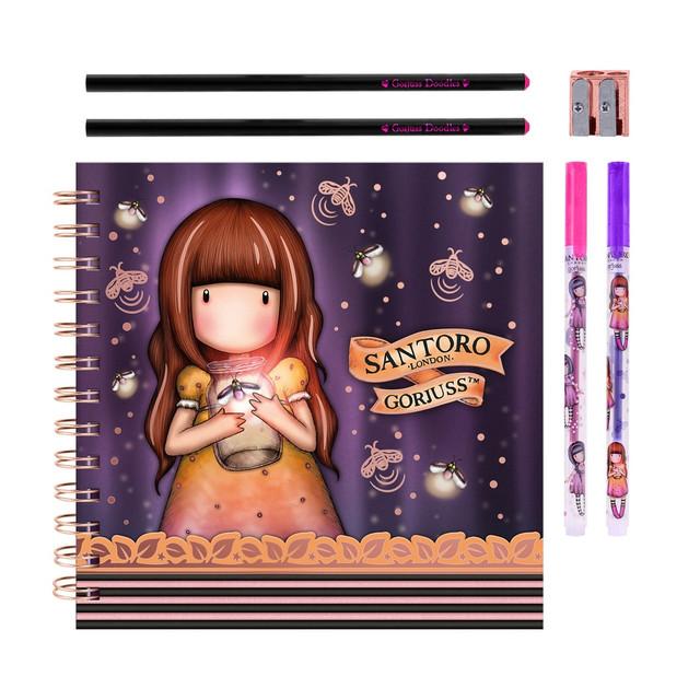 Santoro London Gorjuss - Creative Journal Gift Set - Firefly Dawn