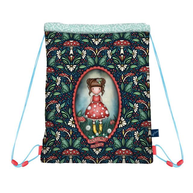Santoro London Gorjuss - Drawstring Bag - Little Mushroom