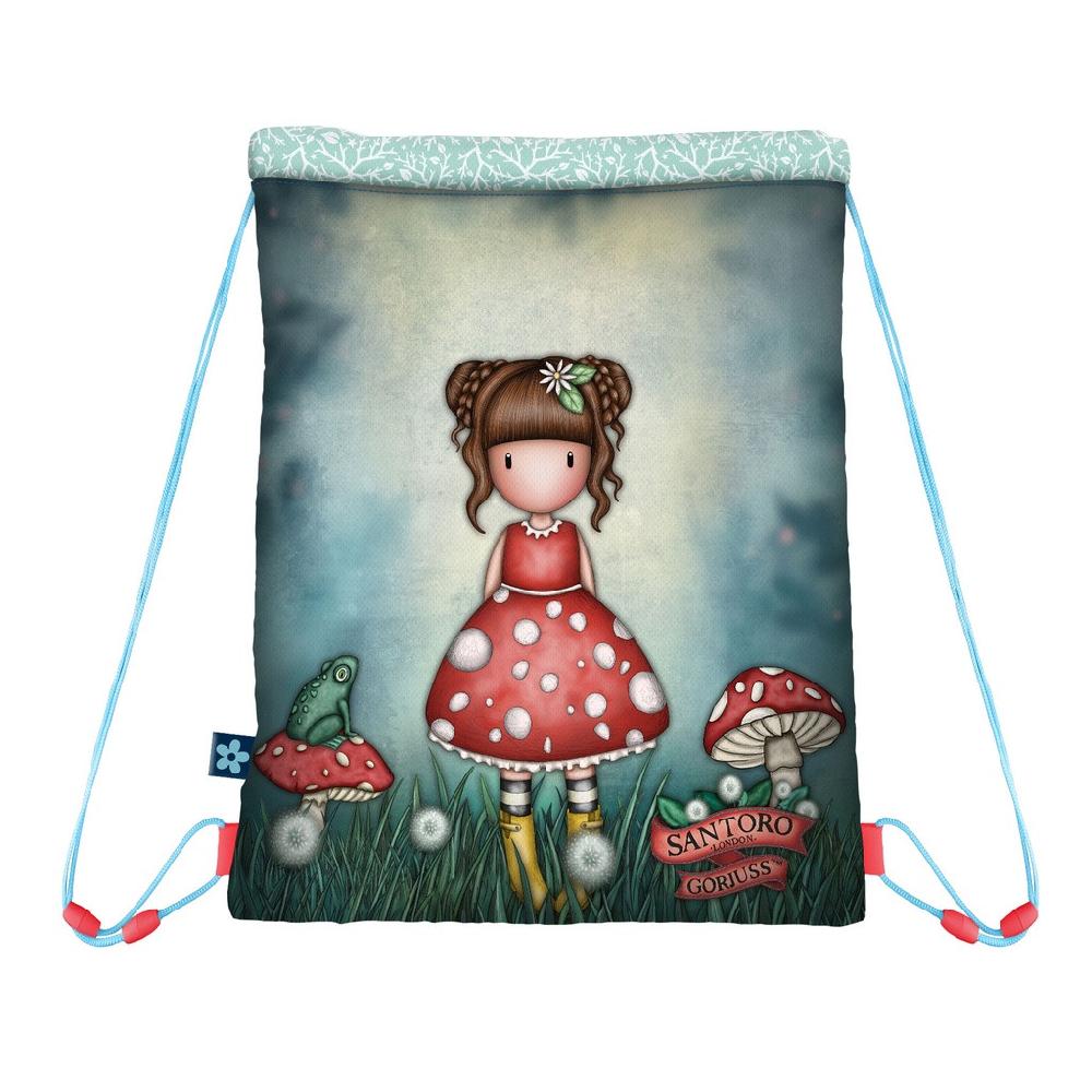 santoro london Gorjuss - Drawstring Bag - Little Mushroom