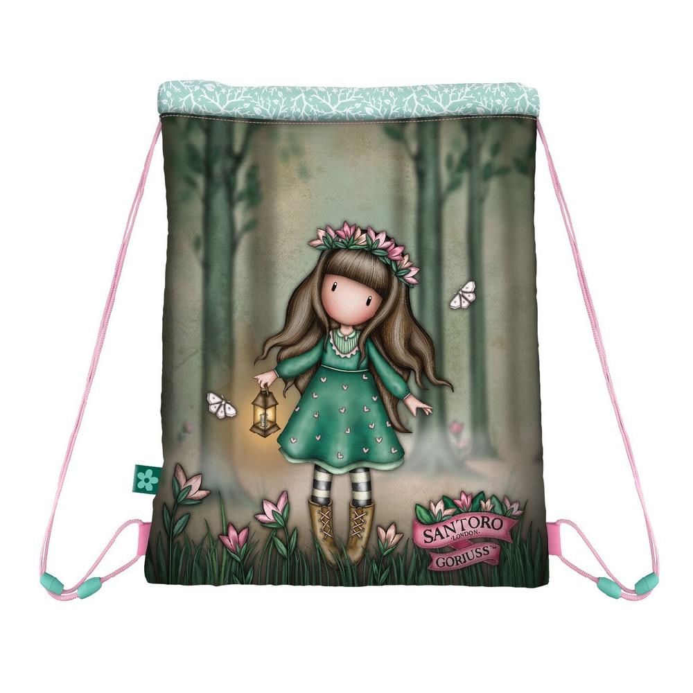 santoro london Gorjuss - Drawstring Bag - Woodland Wildflower