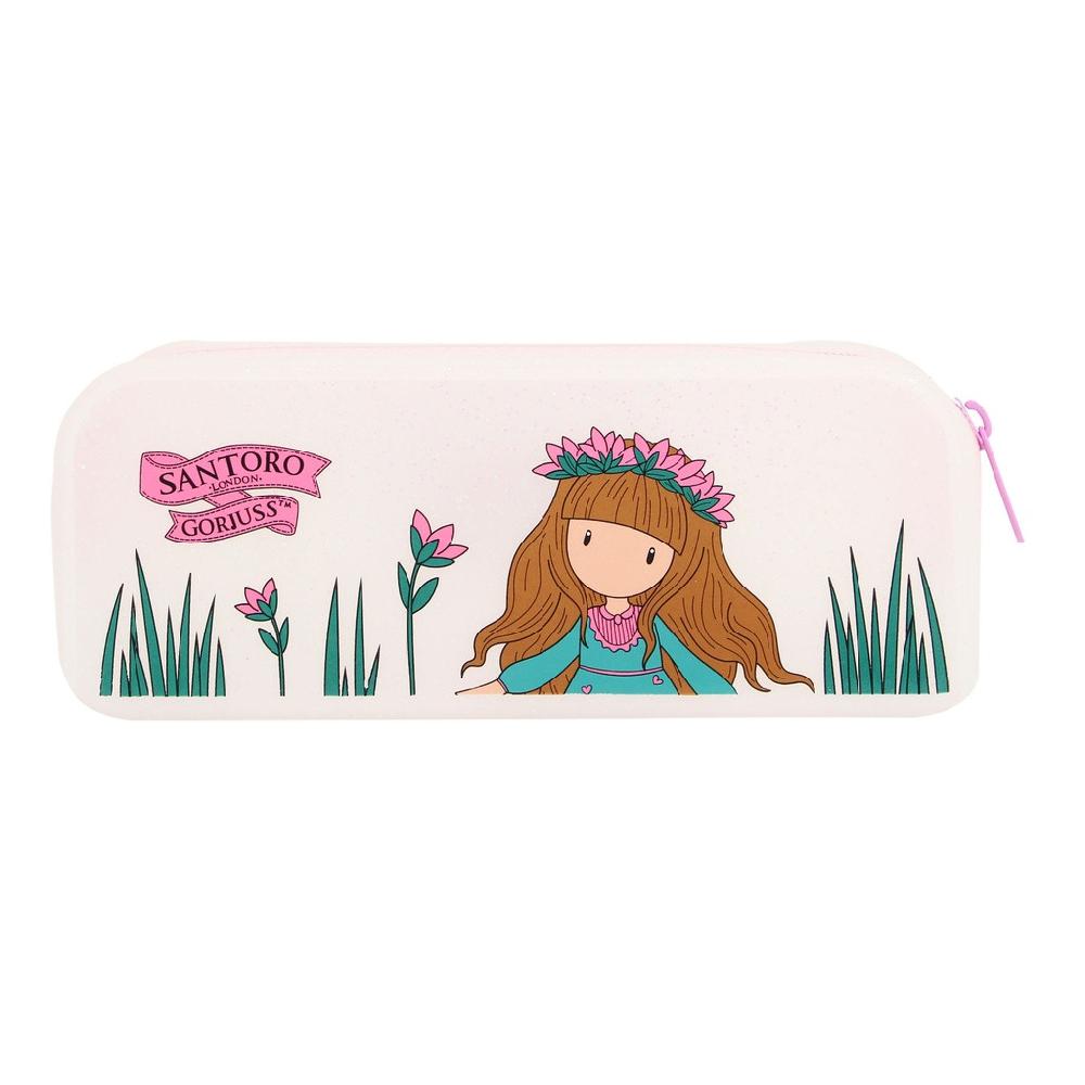 santoro london Gorjuss - Glitter Pencil Case - Woodland Wildflower