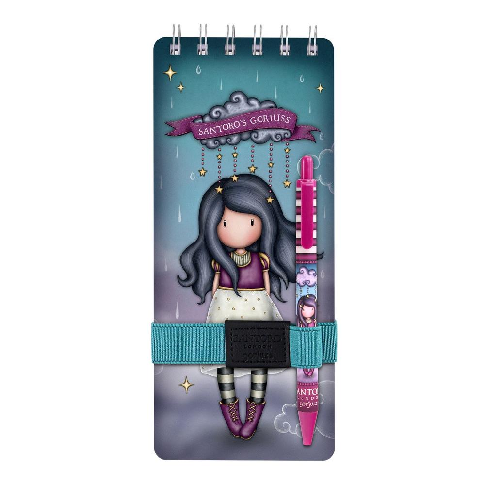 santoro london Gorjuss - Jotter with Pen - Little Storm Cloud