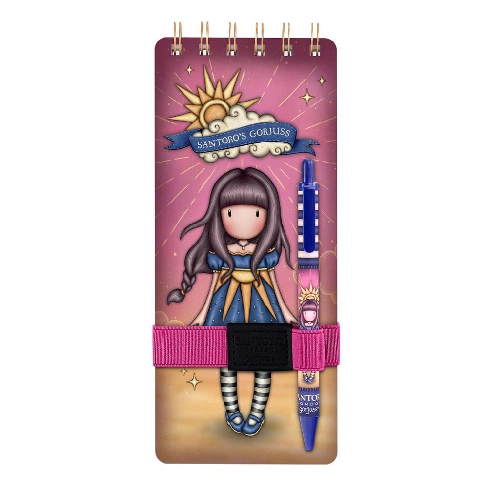santoro london Gorjuss - Jotter with Pen - Ray of Light