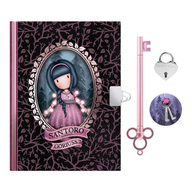 Santoro London Gorjuss - Lockable Notebook Gift Set - Fairy Dusk